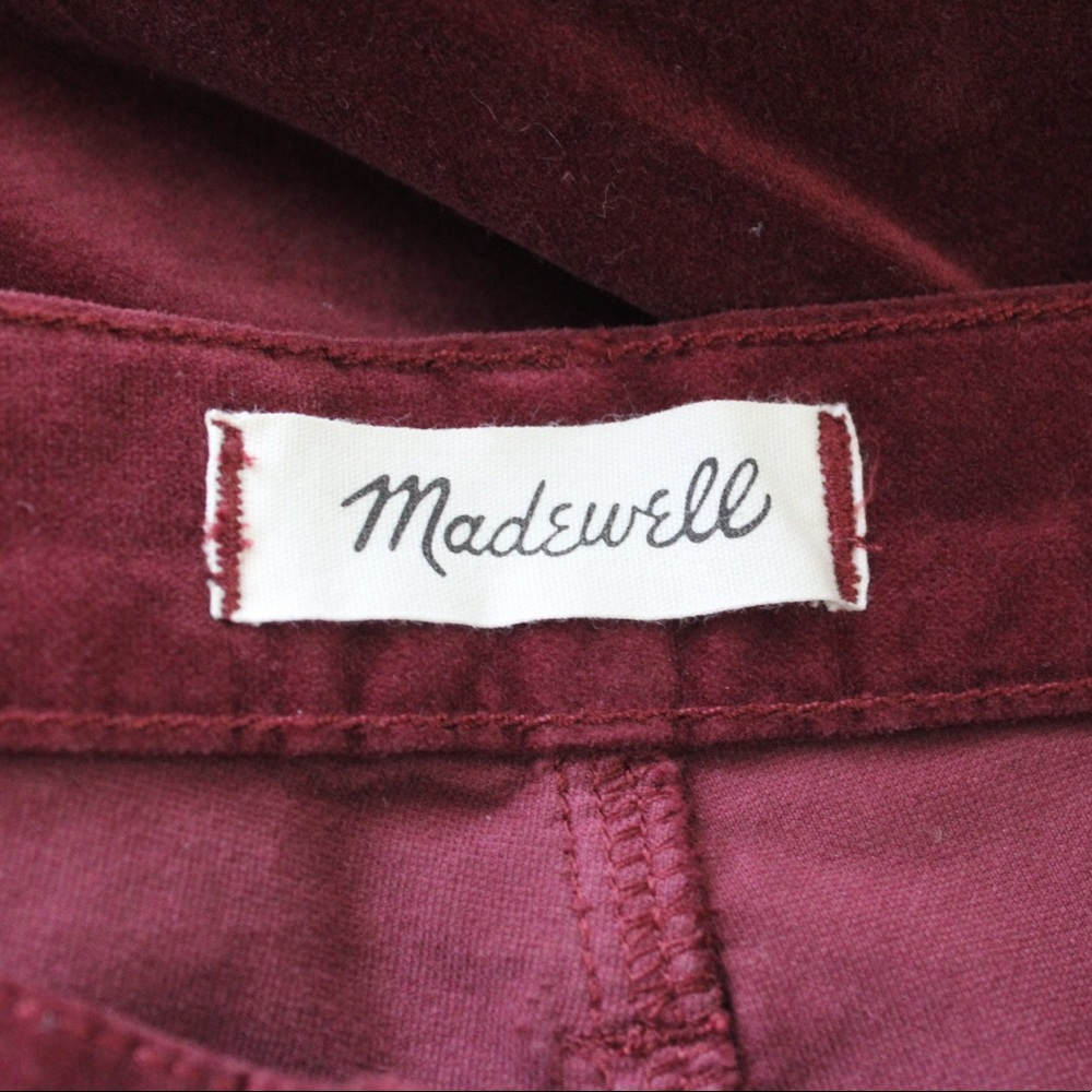 Madewell Cali Demi-Boot Burgundy Corduroy Pants - Picture 7 of 7